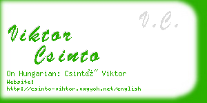 viktor csinto business card